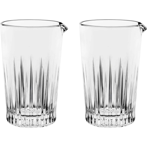 4x Luxe glazen water karaffen van 550 ml -