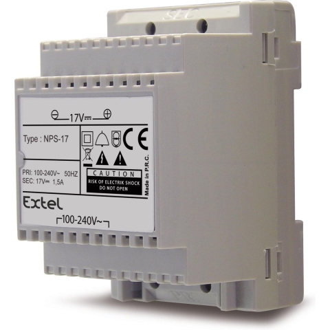 Extel DIN-rail netvoeding voor Deurintercom Grijs