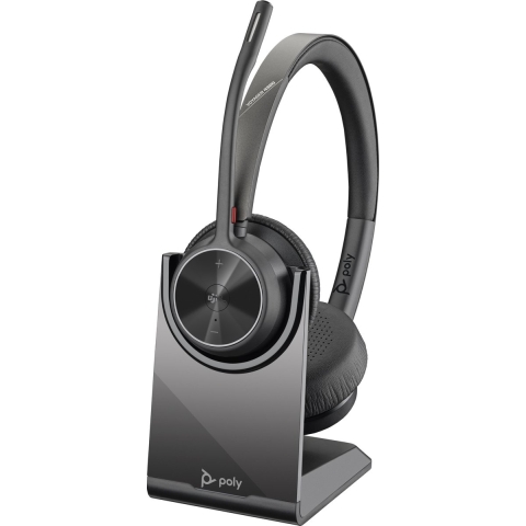 HP Poly Voyager 4320 USB-A Headset +BT700 Dongle On Ear headset Computer Bluetooth Stereo Zwart Volumeregeling, Microfoon uitschakelbaar (mute)
