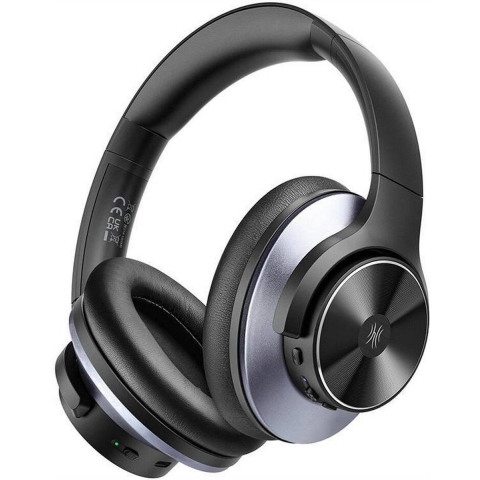 OneOdio A10 Over Ear headset Bluetooth Stereo Zwart, Blauw High-Resolution Audio, Noise Cancelling Headset