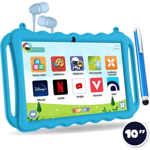 Deplay Kids Tablet Pro - 10 Inch 128 Gb Blauw Wifi + 4g (lte)
