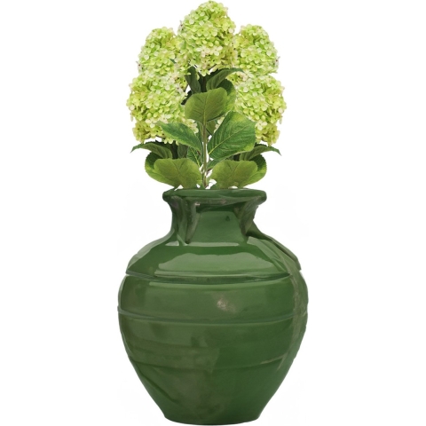 Kunstbloem Pluimhortensia/hydrangea groot - 5x - 85 cm - lichtgroen - kunst zijdebloem -