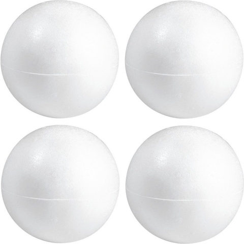 4x Stuks hobby/DIY holle piepschuim bal/bol 50 cm 2 halve schalen -