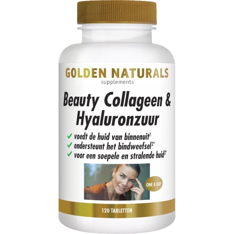 Golden Naturals Collageen & Hyaluronzuur Tabletten