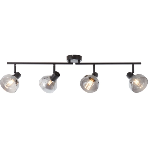 Brilliant 82732/06 Reflekt Plafondlamp E14 18 W Zwart (mat), Matglas