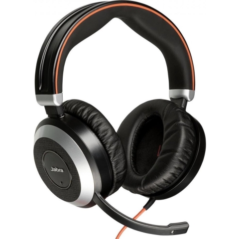 Jabra Evolve 80 UC Stereo Headset Bedraad Hoofdband Kantoor/callcenter Bluetooth Zwart