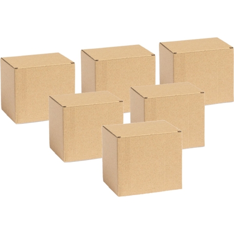 Opbergdoosje/geschenkdoosje - 100x - karton -bruin - 12 x 10,6 x 9 cm -