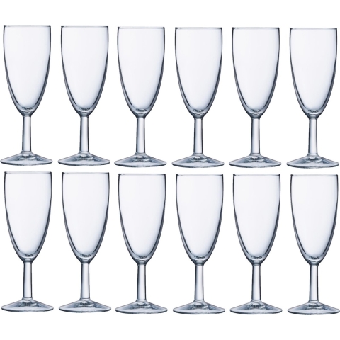 Set van 36x stuks champagneglazen transparant 150 ml -