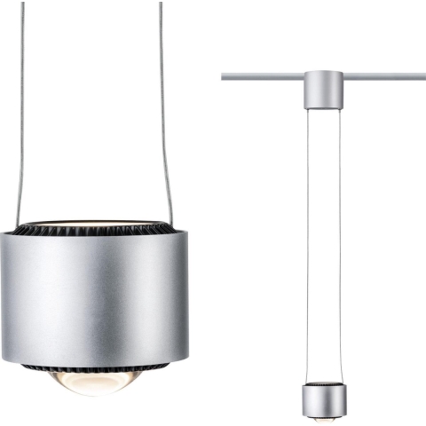 Paulmann URail Aldan 230V-railsysteem lamp URail LED vast ingebouwd 8.5 W LED Chroom (mat), Zwart