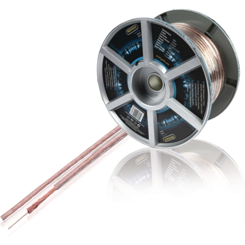Profigold transparante luidsprekerkabel op rol 2x1.5mm 100m