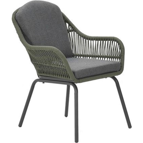 Triton dining stoel c. bl/rope moss gr dia. 5mm/mys. gr - Garden Impressions