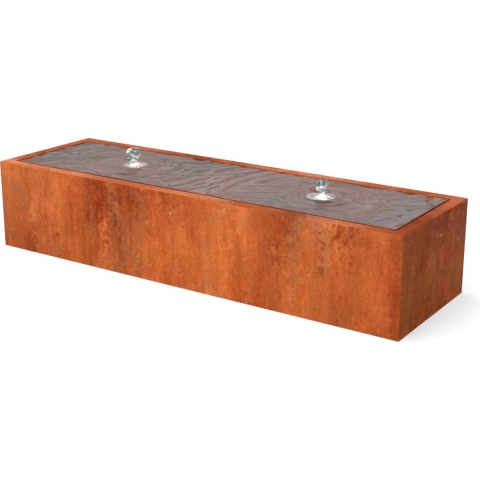 Taula cortenstaal watertafel 2000x600x400 mm - Geroba