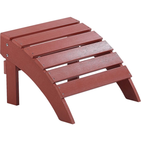 Beliani - ADIRONDACK - Voetenbank - Rood - Kunsthout