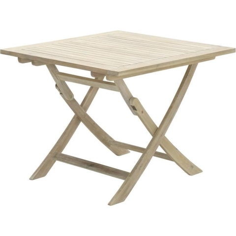 Kent vouwtafel 90x90xH72 acacia white wash - Garden Impressions