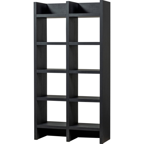 WOOOD Timo Open Kast - MDF - Donkerbruin - 195x100x40