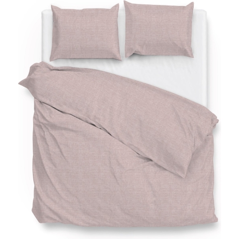 Zo Home Dekbedovertrek Katoen Lino Linnen Look shell nude
