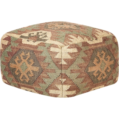Beliani - CUMBUM - Poef - Multicolor - Jute