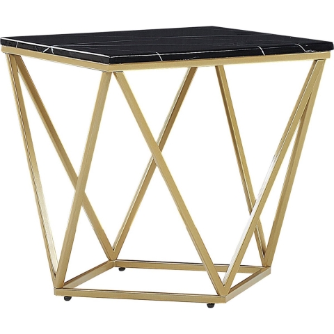 Beliani - MALIBU - Bijzettafel - Zwart - MDF
