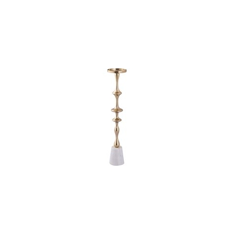 PTMD Kandelaar Cassady - 11x11x56 cm - Aluminium - Goud