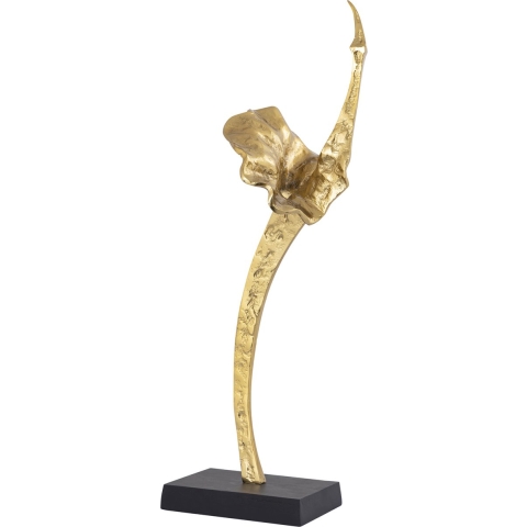 PTMD Yobie Gold casted alu swan statue black base L