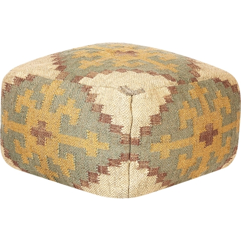 Beliani - SARON - Poef - Groen - Jute