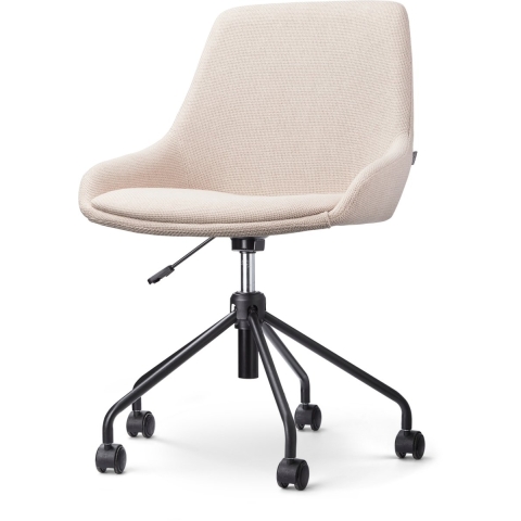 Nolon Nout-Isa Bureaustoel Beige - Stof - Zwart Onderstel