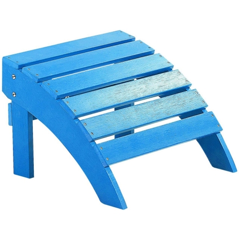 Beliani - ADIRONDACK - Voetenbank - Blauw - Kunsthout