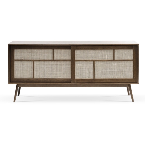 Olivine Boas houten sideboard gerookt eiken - 180 x 45 cm