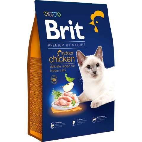 2x8kg Brit Premium by Nature Cat Indoor Kip kattenvoer droog