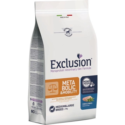 2x12kg Exclusion Metabolic & Mobility Varken & Vezels Middelgroot/Large