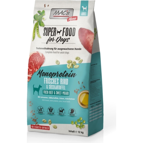 Dubbelpak: 2x12kg MAC's Mono Rundvlees hondenvoer droog