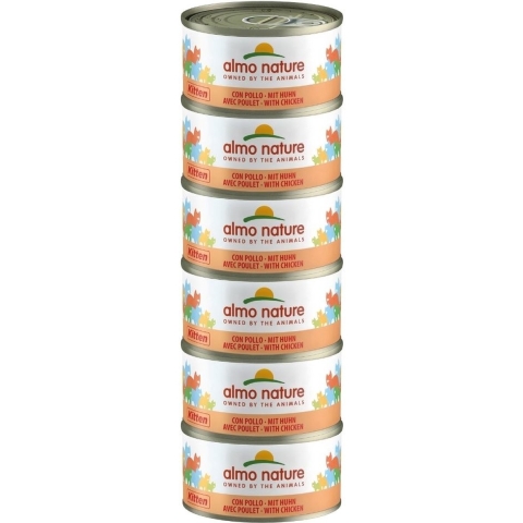 Almo Nature Voordeelpakket Kattenvoer 48 x 70 g - Kitten Kip