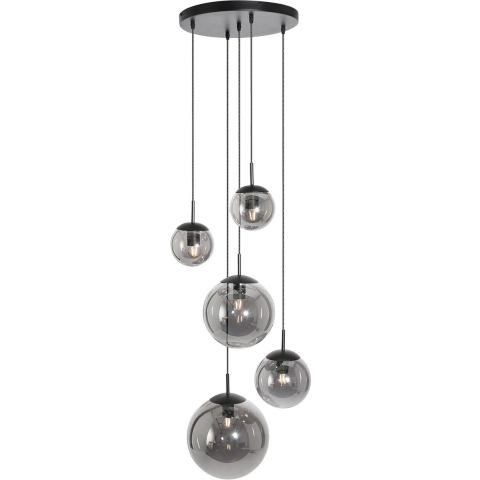 Steinhauer Hanglamp Bollique Zwart 5 Lichts 2730ZW