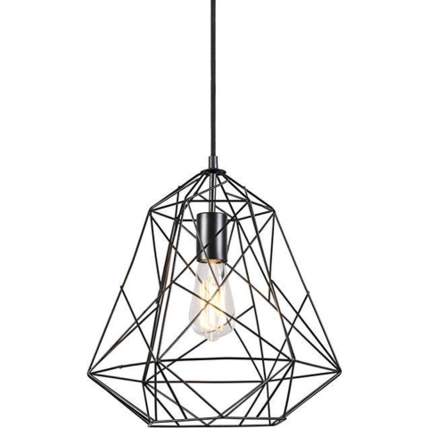 QAZQA Smart industriële hanglamp zwart incl. wifi ST64 - Framework
