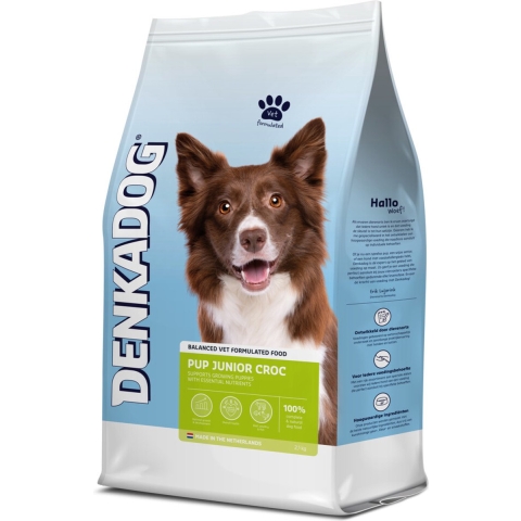 4x Denkadog Hondenvoer Pup/Junior Croc 2,5 kg