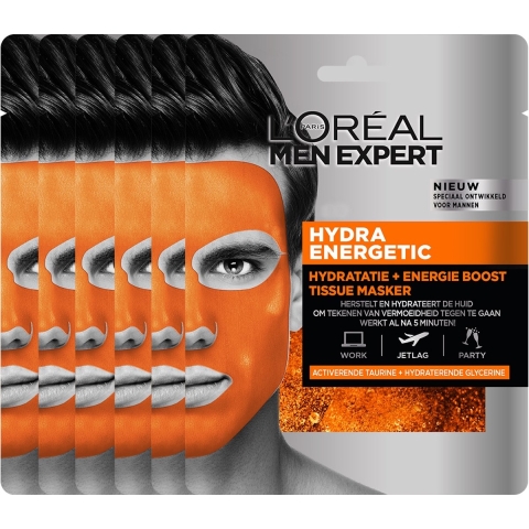 20x L'Oréal Men Expert Hydra Energetic Gezichtsmasker