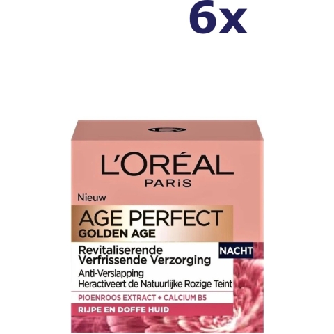 6x L'Oréal Age Perfect Golden Age Nachtcrème 50 ml