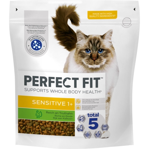 5x Perfect Fit Droogvoer Sensitive Kalkoen 1,4 kg