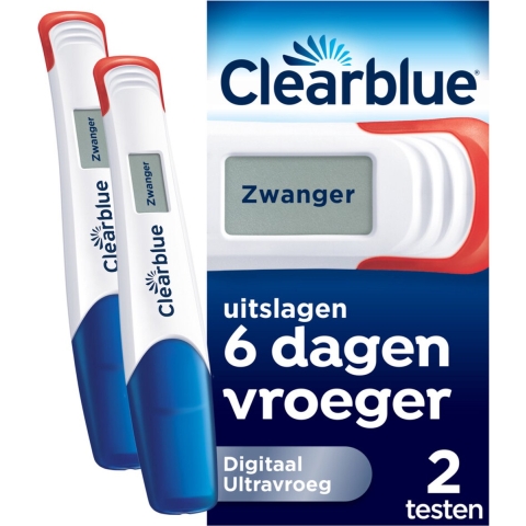 6x Clearblue Zwangerschapstest Ultravroeg Digitaal 2 stuks