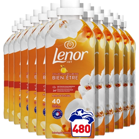 12x Lenor Wasverzachter Amber&Orchidee 40 Wasbeurten 840 ml