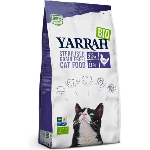 4x Yarrah Bio Kattenvoer Sterilised 2 kg