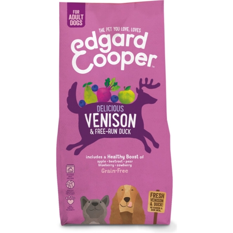 2x Edgard&Cooper Hondenvoer Hert - Scharreleend 7 kg