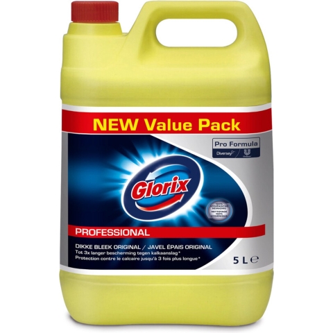4x Glorix Professional Dikke Bleek Original Pro Formula 5 liter