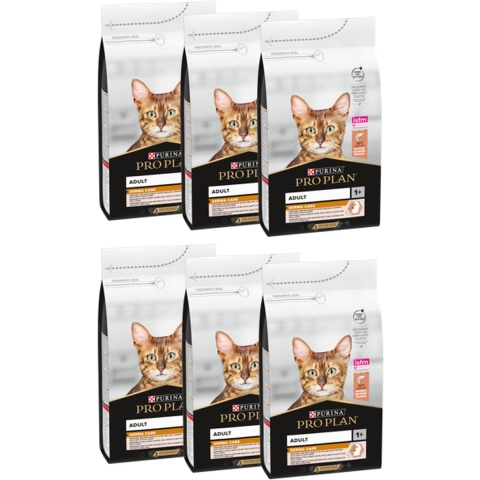 6x Pro Plan Adult Elegant Derma Care Zalm 1,5 kg