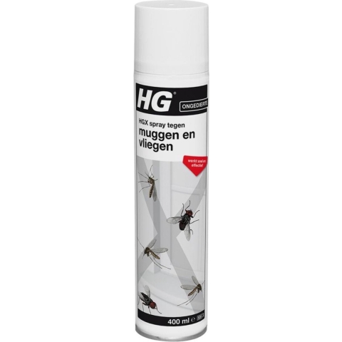 6x HG X Spray Tegen Muggen&Vliegen 400 ml