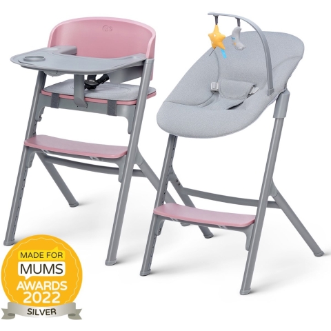 Kinderstoel Kinderkraft Livy Aster Pink + Babyset/Wipstoel Calmee