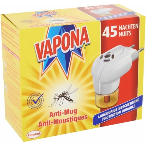 12x Vapona Anti-Mug Muggenstekker 45 nachten