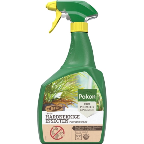 6x Pokon Tegen Hardnekkige Insecten'Polysect Spray'Biologisch 800 ml