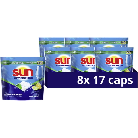 8x Sun Vaatwascapsules Citroen 17 stuks