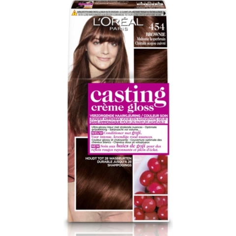 6x L'Oréal Casting Crème Gloss Semi-Permanente Haarkleuring 454 Brownie - Mahonie Koperbruin
